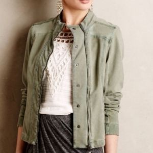 Anthropologie Marrakesh Light Green Moto Jacket